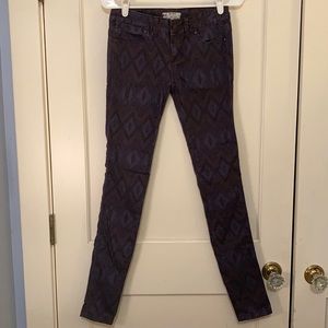 Patterned free people jeans